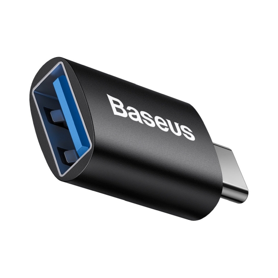 Перехідник Baseus Ingenuity Mini OTG USB to Type-C Black - ціна, характеристики, відгуки, розстрочка, фото 2