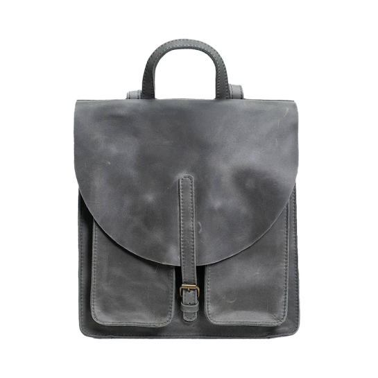 Шкіряний рюкзак INCARNE Circles S Сірий - ціна, характеристики, відгуки, розстрочка, фото 1