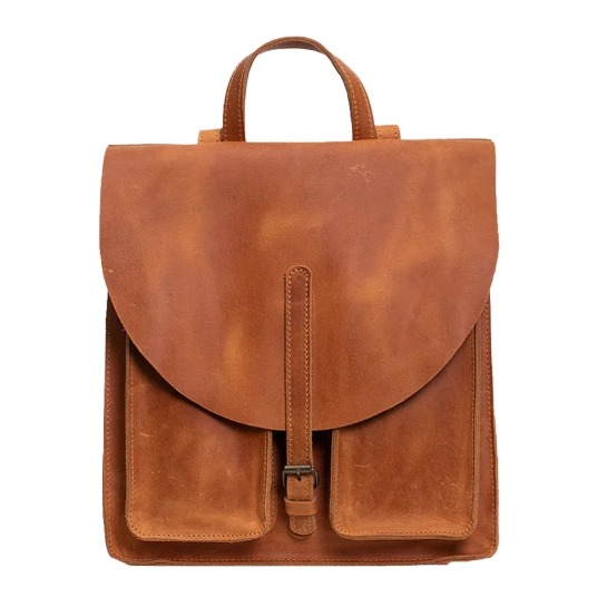 Кожаный рюкзак INCARNE Circles М Коньяк