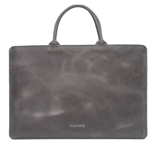 Кожаный чехол INCARNE Stem серый для MacBook Air 13" (2018-2023)