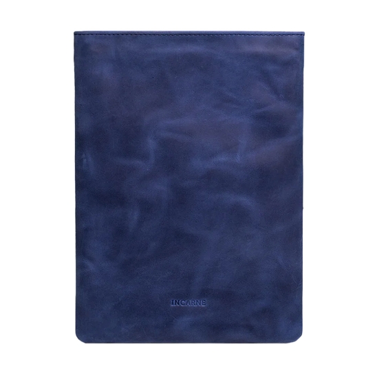 Кожаный чехол INCARNE Wall синий для MacBook Pro 14