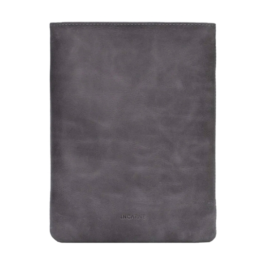 Кожаный чехол INCARNE Wall серый для MacBook Pro 14