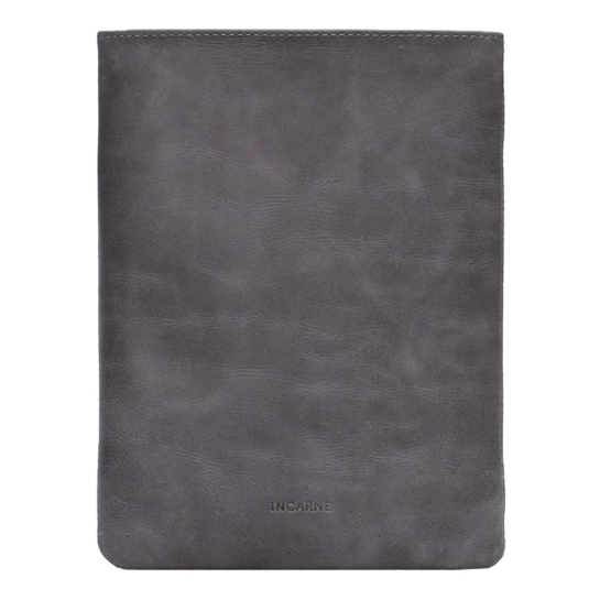 Кожаный чехол INCARNE Wall серый для MacBook Pro 16