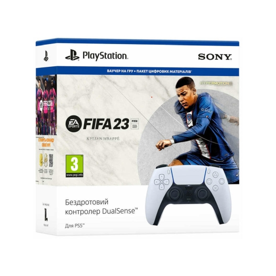 Бездротовий контролер DualSense White для Sony PS5 + FIFA 23 (key) - ціна, характеристики, відгуки, розстрочка, фото 2