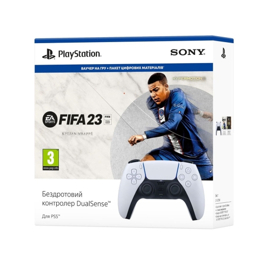 Бездротовий контролер DualSense White для Sony PS5 + FIFA 23 (key) - ціна, характеристики, відгуки, розстрочка, фото 3