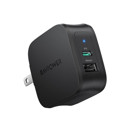 Мережевий зарядний пристрій RAVPower Charger MFi Certified PD 30W 2-Port USB-C Fast Charger - ціна, характеристики, відгуки, розстрочка, фото 2