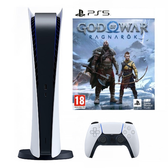 Игровая приставка Sony PlayStation 5 Digital Edition + God of War Ragnarok - цена, характеристики, отзывы, рассрочка, фото 1