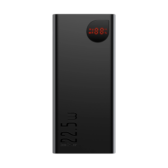 Зовнішній акумулятор Baseus Adaman Metal Digital Display 22.5W 20000mAh Black - ціна, характеристики, відгуки, розстрочка, фото 1