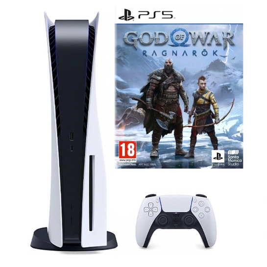 Ігрова приставка Sony PlayStation 5 + God of War Ragnarok (key) - цена, характеристики, отзывы, рассрочка, фото 1