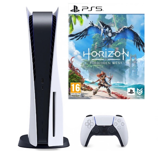 Ігрова приставка Sony PlayStation 5 + Horizon: Forbidden West PS5 (key) - ціна, характеристики, відгуки, розстрочка, фото 1