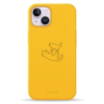 Чохол Pump Silicone Minimalistic Case with MagSafe for iPhone 14 Cat on Cat #