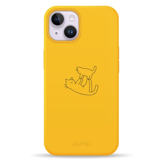 Чехол Pump Silicone Minimalistic Case with MagSafe for iPhone 14 Cat on Cat # - цена, характеристики, отзывы, рассрочка, фото 1