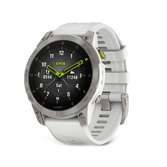 Спортивные часы Garmin Epix (Gen 2) Sapphire White Titanium - цена, характеристики, отзывы, рассрочка, фото 1