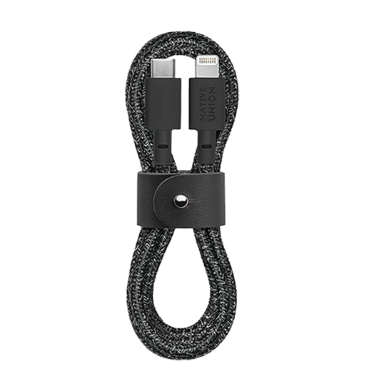 Кабель Native Union Belt Cable USB-C to Lightning Cosmos Black (1.2 m)