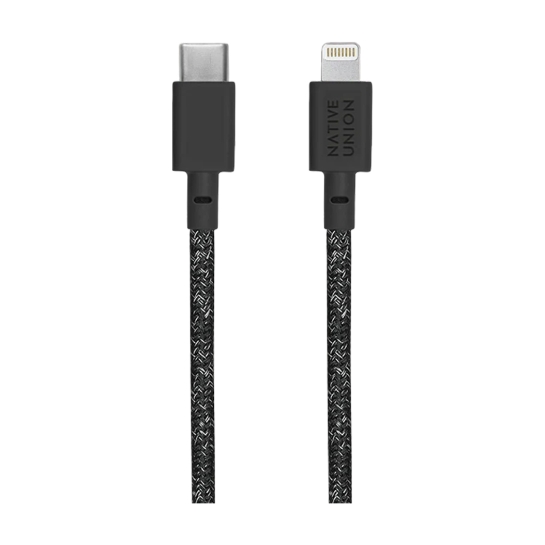 Кабель Native Union Belt Cable USB-C to Lightning Cosmos Black (1.2 m) - ціна, характеристики, відгуки, розстрочка, фото 2