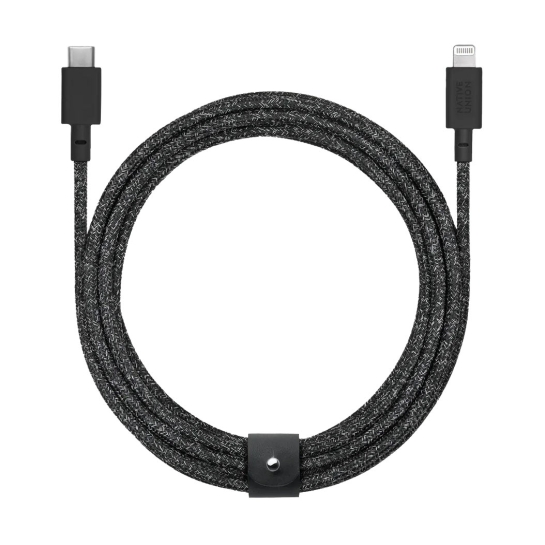 Кабель Native Union Belt Cable XL USB-C to Lightning Cosmos Black (3 m) - ціна, характеристики, відгуки, розстрочка, фото 1