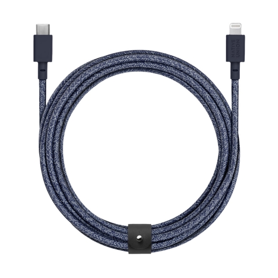 Кабель Native Union Belt Cable XL USB-C to Lightning Indigo (3 m) - ціна, характеристики, відгуки, розстрочка, фото 1