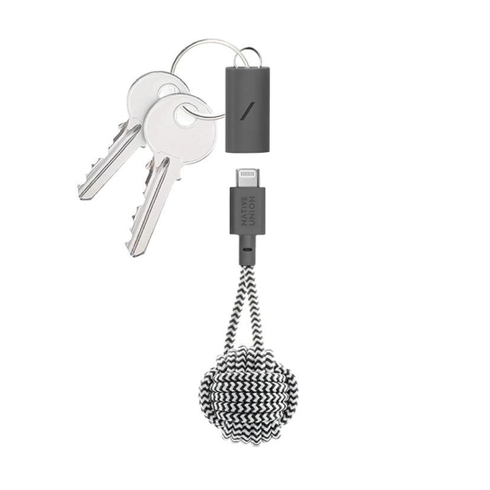 Кабель Native Union Key Cable USB-C to Lightning Zebra - ціна, характеристики, відгуки, розстрочка, фото 1