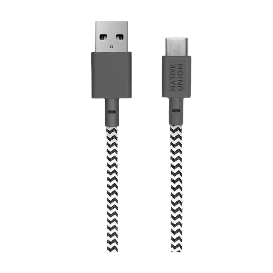 Кабель Native Union Belt Cable USB-A to USB-C Zebra (1.2 m) - ціна, характеристики, відгуки, розстрочка, фото 2