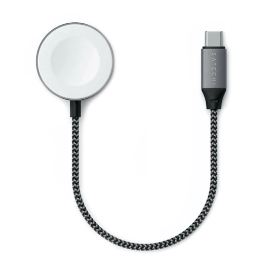 Беспроводное зарядное устройство Satechi USB-C Magnetic Charging Cable for Apple Watch Space Gray