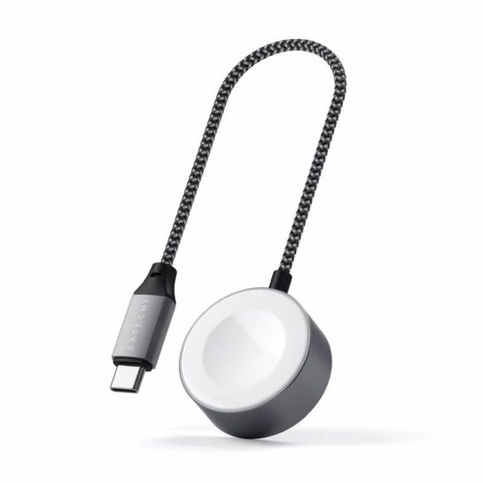 Беспроводное зарядное устройство Satechi USB-C Magnetic Charging Cable for Apple Watch Space Gray - цена, характеристики, отзывы, рассрочка, фото 3