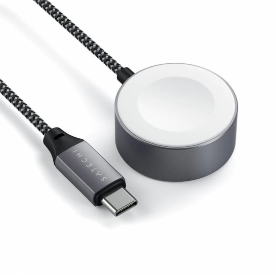 Бездротовий зарядний пристрій Satechi USB-C Magnetic Charging Cable for Apple Watch Space Gray - ціна, характеристики, відгуки, розстрочка, фото 4