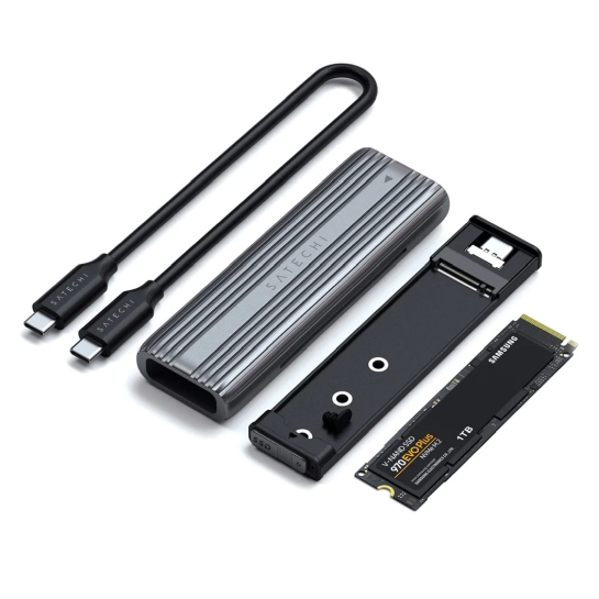 USB-хаб Satechi Aluminum USB-C NVME and SATA SSD Enclosure Space Gray - цена, характеристики, отзывы, рассрочка, фото 3