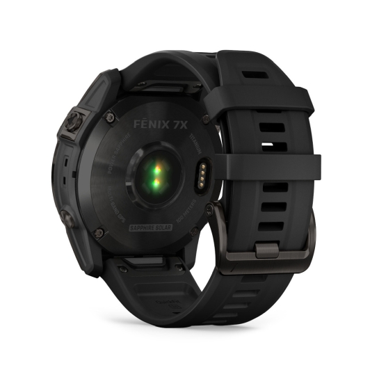 Спортивний годинник Garmin Fenix 7X Sapphire Solar Carbon Gray DLC Titanium with Black Band - ціна, характеристики, відгуки, розстрочка, фото 3