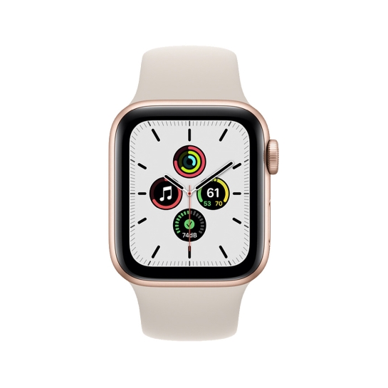 Б/У Смарт-годинник Apple Watch SE 40mm Gold Aluminum Case with Starlight Sport Band (Відмінний) - ціна, характеристики, відгуки, розстрочка, фото 2