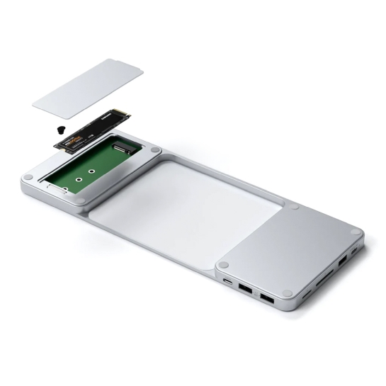 Док-станція Satechi Aluminum USB-C Slim Dock Silver for iMac 24" - ціна, характеристики, відгуки, розстрочка, фото 5