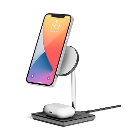 Беспроводное зарядное устройство Native Union Snap 2-in-1 Magnetic Wireless Charger Black