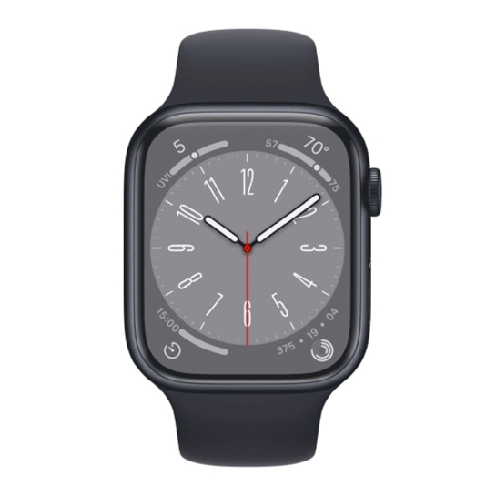 Apple Watch 8 45mm Midnight Aluminum Case with Midnight Sport Band UA - ціна, характеристики, відгуки, розстрочка, фото 3