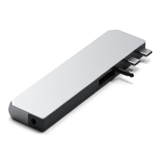 USB-хаб Satechi Aluminum USB-C Pro Hub Max Adapter Silver - ціна, характеристики, відгуки, розстрочка, фото 1