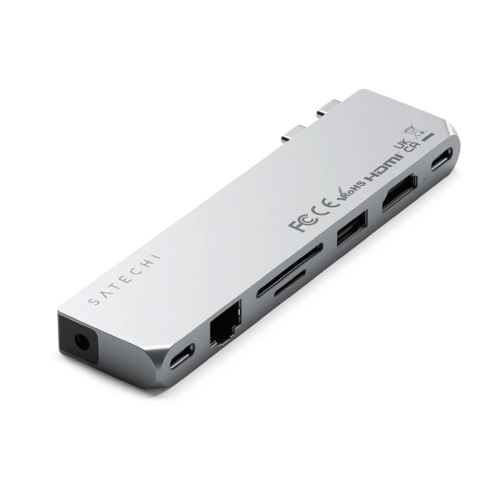 USB-хаб Satechi Aluminum USB-C Pro Hub Max Adapter Silver - ціна, характеристики, відгуки, розстрочка, фото 2