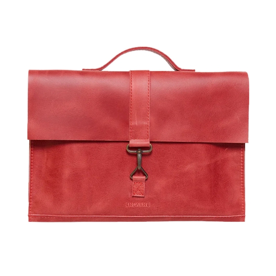 Кожаная сумка-трансформер INCARNE Dandy M Красный - цена, характеристики, отзывы, рассрочка, фото 1
