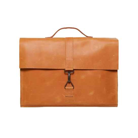Кожаная сумка-трансформер INCARNE Dandy S Коньяк