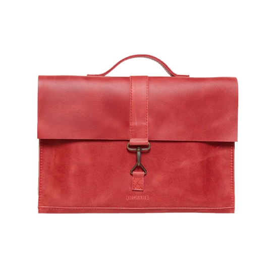 Кожаная сумка-трансформер INCARNE Dandy S Красный - цена, характеристики, отзывы, рассрочка, фото 1