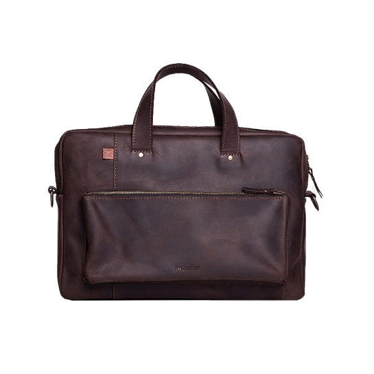 Кожаная сумка INCARNE Biz 13" Коричневий - ціна, характеристики, відгуки, розстрочка, фото 1