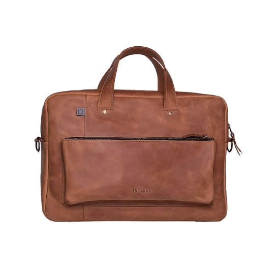 Кожаная сумка INCARNE Biz 13" Коньяк - цена, характеристики, отзывы, рассрочка, фото 1