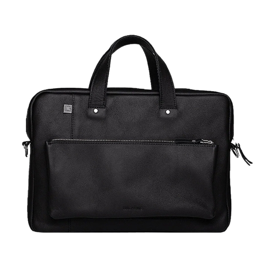 Кожаная сумка INCARNE Biz 15" Чёрный - цена, характеристики, отзывы, рассрочка, фото 1