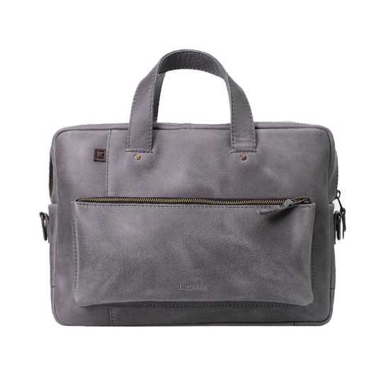 Кожаная сумка INCARNE Biz 15" Серый - цена, характеристики, отзывы, рассрочка, фото 1