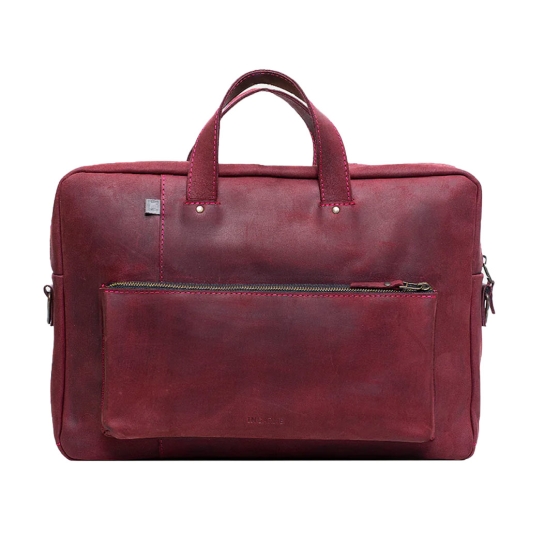Кожаная сумка INCARNE Biz 15" Бордо - цена, характеристики, отзывы, рассрочка, фото 1