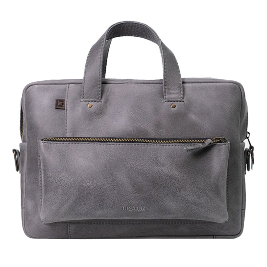 Шкіряна сумка INCARNE Biz 17" Сірий - цена, характеристики, отзывы, рассрочка, фото 1