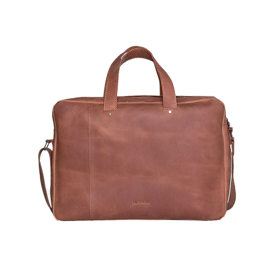 Кожаная сумка INCARNE Bruno 13" Коньяк