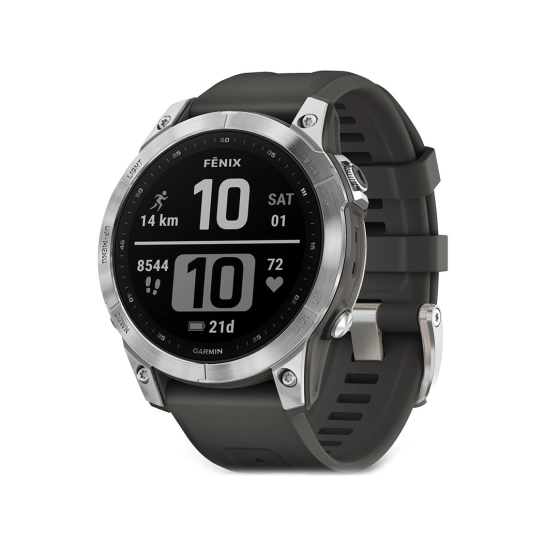 Спортивний годинник Garmin Fenix 7 Silver with Graphite Band