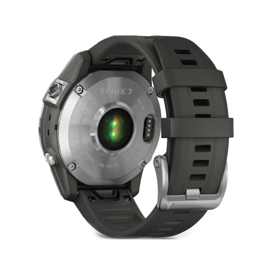 Спортивний годинник Garmin Fenix 7 Silver with Graphite Band - ціна, характеристики, відгуки, розстрочка, фото 5
