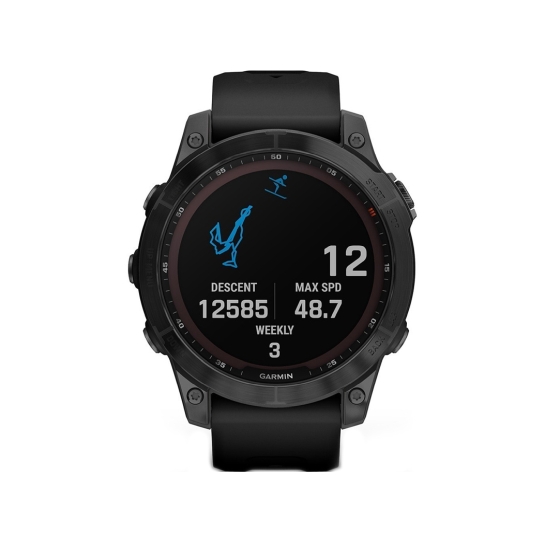 Спортивний годинник Garmin Fenix 7 Sapphire Solar Black DLC Titanium with Black Band - ціна, характеристики, відгуки, розстрочка, фото 5