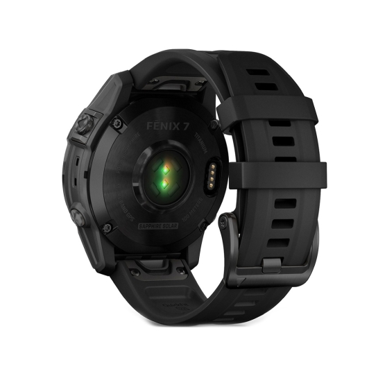 Спортивний годинник Garmin Fenix 7 Sapphire Solar Black DLC Titanium with Black Band - ціна, характеристики, відгуки, розстрочка, фото 7