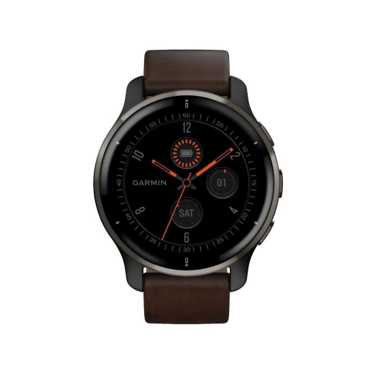Спортивные часы Garmin Venu 2 Plus Slate Stainless Steel Bezel With Slate Case And Brown Leather Band - цена, характеристики, отзывы, рассрочка, фото 6