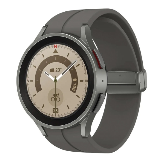 Смарт-часы Samsung Galaxy Watch 5 Pro + LTE 45mm Gray Titanium - цена, характеристики, отзывы, рассрочка, фото 1